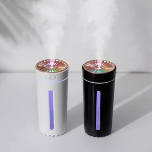 Portable Colorful Light Humidificador 300Ml Mini Usb Wireless Rechargeable Ultrasonic Car Air Humidifier With Battery