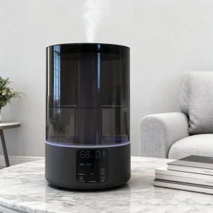 Portable Electric LED Light Ultrasonic Humidifier Aroma Touch Control Low Noise Seven Color LED Large Capacity for Bedroom Hotel
