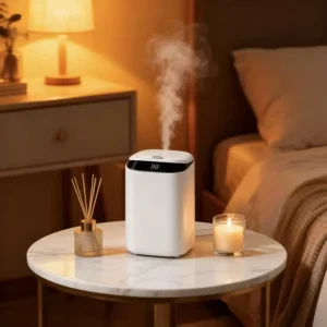 Portable Electric Ultrasonic Humidifier Smart Quiet 3L Mini Air Moisturizer for Hotel Bedroom Living Room & Office