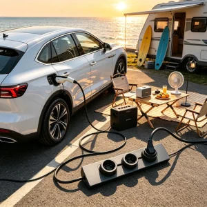 Portable Electric Vehicle Charger 16A 3.5kW 240V Mode 2 EVSE Charger V2L Discharger Type 2 GB/T APP OEM ODM Customization