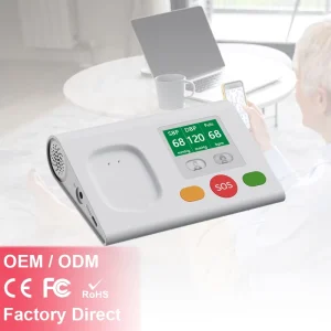 Portable Emergency Call Button Alarm Clock Caregiver Pager Fall Detection Sleep Tracker Waterproof SOS Elderly Hotel App Control