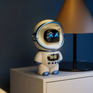 Portable FM Radio Astronaut Smart BT Speaker LED Night Light Music Speaker