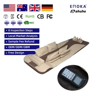 Portable Full Body Massage Mat with Heating Feature Kneading Vibrating Bed Pads for Neck Waist Head Leg Application