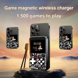 Portable Game Console Power Bank Magnetic Wireless Charging 15W 20W Type C Wired with 1500 Games Fast Charging