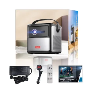 Portable Handheld Smart Projector with 600ANSI 1080P Resolution Google TV Built in Power Bank and Speaker