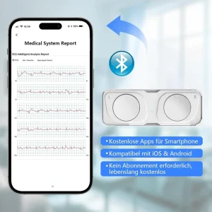 Portable Heart Rate Tracker Compact Daily Use Rhythm Recorder Smartphone Compatible Quick Measurement Subscription Model