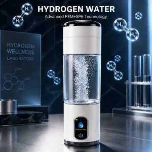 Portable Hydrogen Water Bottle 8000ppb PEM SPE 320ml Tritan Hydrogen Water Cup for Biohacking Longevity Health OEM ODM Supported