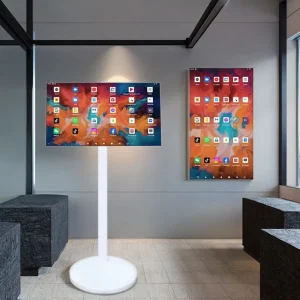 Portable Indoor & Outdoor Smart LCD Monitor with Touch Screen WiFi Connectivity Floor Standing Display