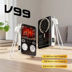 Portable Magnetic Wireless 20W Fast Charging Game Power Bank 5000mAh 1500 Built in Classic Games OEM Manufacturer