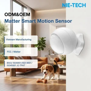 Portable Matter Smart PIR Motion Sensor 10 Year Battery Life 9.5m Range ETL FCC Certified Works Apple Home Alexa