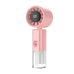 Portable Mini Fan Handheld Mini Rechargeable Fan Water Mist Spray Handheld Fan Use for Outdoor