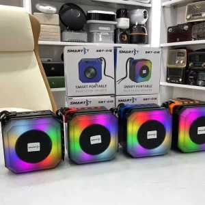 Portable Mini Wireless for BT Speaker RGB LED Lighting Smart Mobile App Remote Control Audio Phone Holder Stand Plastic