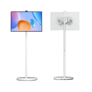 Portable Movable Indoor OEM 27 Inch IPS Full HD Touch Screen All in One Rotatable Stand Casters Android 15 Smart Display