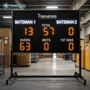 Portable Outdoor Electronic LED Cricket Scoreboard on Wheels Mobile Sports Match Digital Display