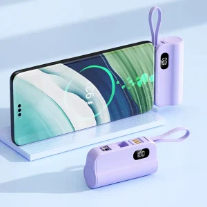 Portable Pocket-sized 3 in 1 Power Bank for Smartphones Tablets 5000mah Mobile Charger External Battery Pack