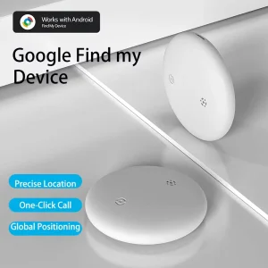 Portable Round Smart Tag Auto Alert Real Time Tracking Anti Loss Available in White Black Colors Made Durable Plastic