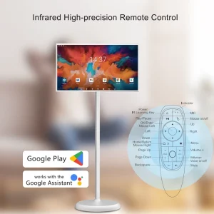 Portable Screen Lcd Vertical Display Portable Tablet Tv 32 Inch Rollable Smart Touch Screen Suitable for Room Kitchen Bathroom