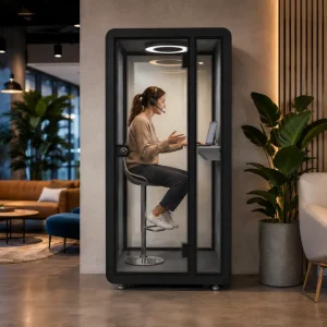 Portable Silent Single-person Phone Booth Private Workspace Office Phone Booth Acoustic Soundproof Pod For Meeting Call