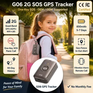 Portable Small Size Personal GPS tracker G06 Free APP+Web+SMS Real Time Kids Elderly SOS Calling GPS Tracking Device