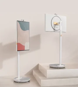 Portable Smart 4K Touch Screen Display 23.8 27 32 Inch Floor Stand | Mobile Companion Screen for Retail Store & Shopping Mall