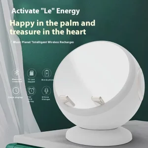 Portable Smart Speaker DC 5V Wireless Charging TF AUX Support Voice Control for Home Office Outdoor Use