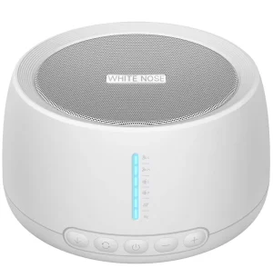 Portable Smart Speaker White Noise Soothing Nature Sound Machine Night Light Built-in 30 Audio Sources 30/60 Minute Timer