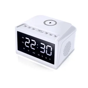 Portable Smart Speakers 18W Wireless Charger 2in1 with Alarm Clock Screen Display Music Player FM Radio Wireless Speakers