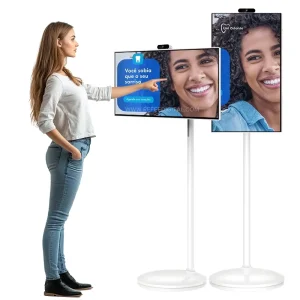 Portable Smart TV Flexible Android IP65 Battery Rollable Rotatable Screen 4K Digital Signage Animation Graphics Retail Store