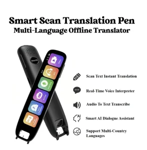 Portable Smart Translator with Voice Recognition, Language Scanning, Offline Translation, and Recording