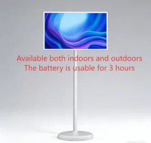 Portable TV 32 Inch Android 13 LED Smart Monitor with 10 Point Touch Screen for Retail Store and Elevator Use