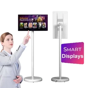 Portable Touch Screen Display 21.5 Inch Interactive LCD Monitor Movable Televisions Smart Tvs Mobile Portable TV With Camera