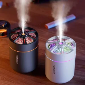 Portable USB Electronic Ultrasonic Humidifier Touch Control Large Mist Output Quiet Design for Mini Car Desktop Use Home Office