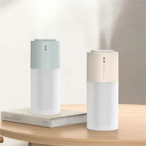 Portable USB Rechargeable LED Ultrasonic Humidifier with Night Light Car Use 400mL Capacity Double Spray Mist Maker for Home Car