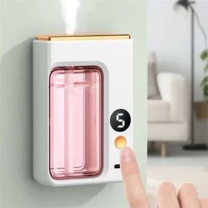 Portable Ultrasonic Humidifier Digital Display Wall Hanging Battery Operated Household Pure Essential Oil Diffuser Made Plastic