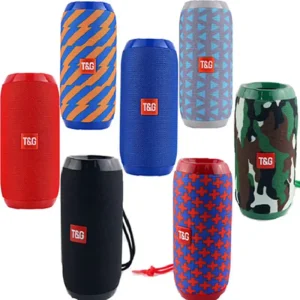 Portable Wireless Speaker Column Dual Bass Subwoofer Sound Bar FM Radio Plastic