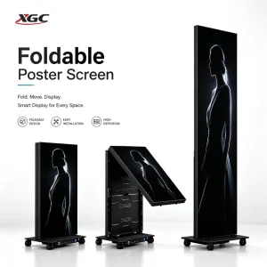 Poster Frame LED Digital Display Advertising Signage Screen Totem Standee High Bright 600CD HDR10 Die Cast Aluminum Display