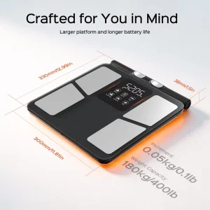 Precise 8-Electrode Body Fat Scale Smart WiFi Bluetooth Digital Weight Scale for Professional Body Analysis