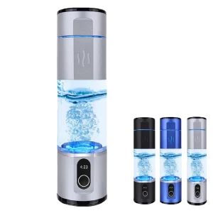 Premium Hydrogen Rich Water Bottle – Portable Molecular Hydrogen Generator for Health & Wellness – BPA Free – Fast H2 Infusion