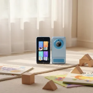 Premium Kids Smart Camera Album Display Delete, AI Shooting Q&A Brightness Adjust Multi Language WIFI Connect Toy