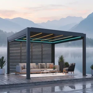 Premium Pergola Bioclimatica Aluminium Outdoor Pergola for Villa Backyard Terrace and Garden