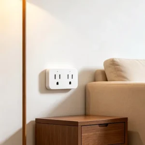Premium Smart Double Socket WiFi US Plug 16A 1800W Tuya App Voice Alexa Timer Energy Monitor PC V0 for Home
