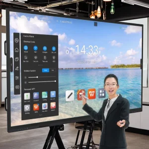 Price 75 Inch 40 Point Infrared Touch Screen Panel Android 14.0 OS 4K UHD for Meeting Rooms Education Interactive