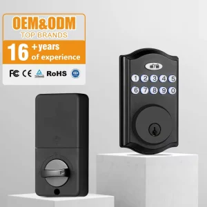 Price Aluminum Alloy Black Digital Smart Door Lock Electric Keypad Deadbolt Lock for Aluminum Door Wood Gate
