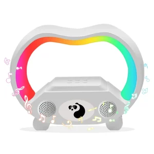 Price Smart Colorful Light RGB Mini Size G Shape Wireless Speaker with Wake up Lamp
