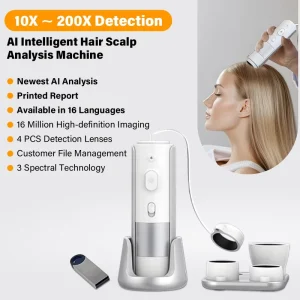 Printing Report AI Intelligent Scalp Analyzer Hair Analysis Machine Trending Products