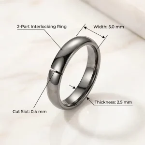 Professional 3mm Tungsten Steel Smart NFC Ring Watch Ntag 216 Chip 2-Pcs High-Gloss Modern Tech Wedding Band Factory Supply
