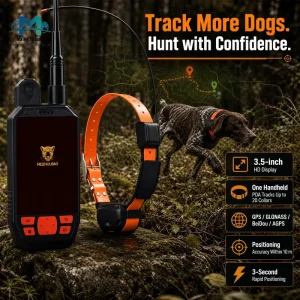 Professional 4G LTE VHF Dual Network Hunting Dog GPS GLONASS Beidou Tracker Handheld PDA IP68 Waterproof Multi Dog Collar System
