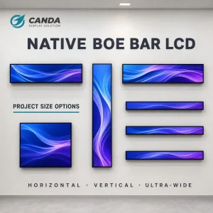 Professional Customization Smart Retail 23.1 Inch Ultra Wide Wall Mounted Stretched Bar LCD Panel Android OS for Advertising