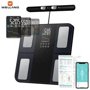 Professional High accurate Precise Smart Digital Body Fat Scales 8 Electrodes Rohs Electronic Weight Scale Body Analysis