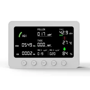 Professional IAQ Monitor 10 in 1 with RS485 Modbus and Tuya WiFi CO2 PM2.5 PM1.0 TVOC Air Quality Sensor